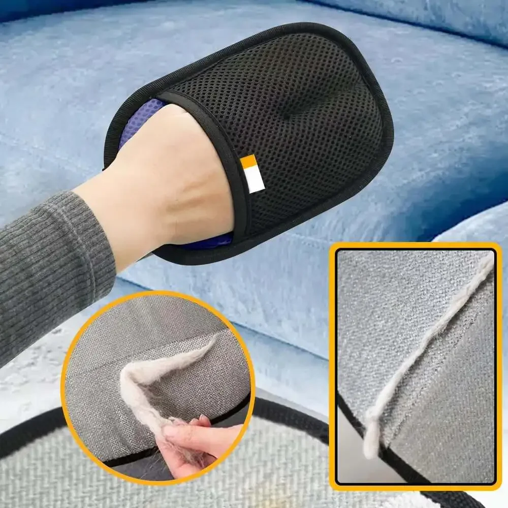 Pet Hair Cleaning Removal Gloves Pet Double-Sided Grooming Glove Reusable Tool S